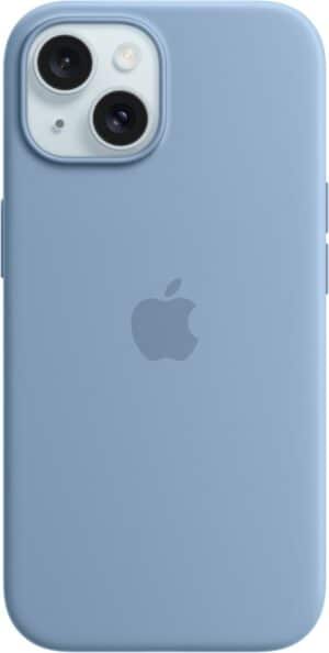 Apple Silikon Case mit MagSafe für iPhone 15 winterblau