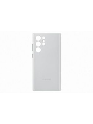 Samsung Galaxy S22 Ultra Leather Cover - Light Gray