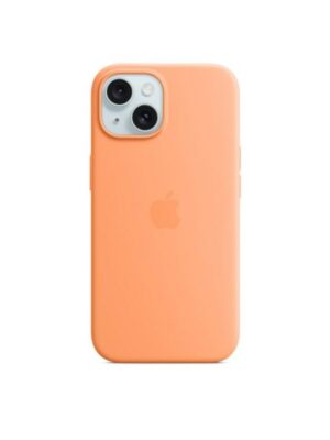 Apple iPhone 15 Silicone Case with MagSafe - Orange Sorbet