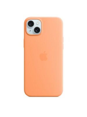 Apple iPhone 15 Plus Silicone Case with MagSafe - Orange Sorbet