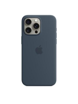 Apple iPhone 15 Pro Max Silicone Case with MagSafe - Storm Blue