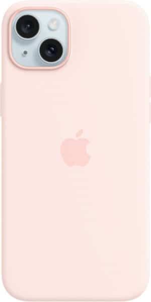 Apple Silikon Case mit MagSafe für iPhone 15 Plus hellrosa