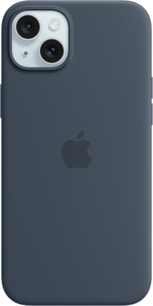 Apple Silikon Case mit MagSafe für iPhone 15 Plus sturmblau