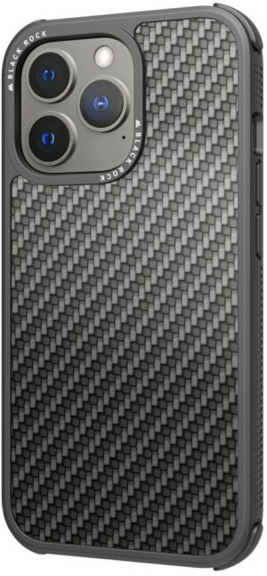 Black Rock Cover Robust Real Carbon für iPhone 13 Pro schwarz