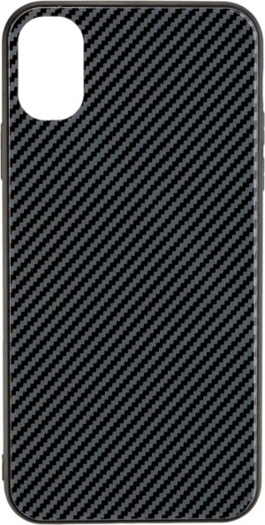 Commander Glas Back Cover CARBON Design für Galaxy A71 schwarz