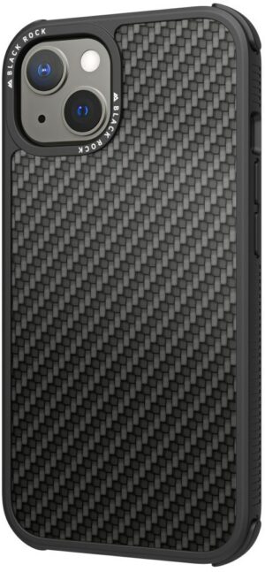 Black Rock Cover Robust Real Carbon für iPhone 13 schwarz