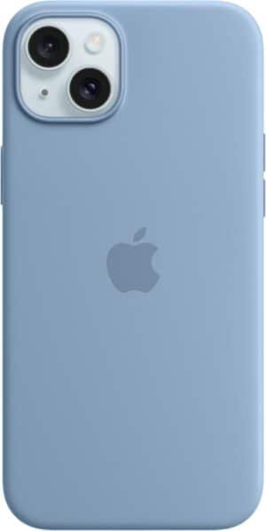Apple Silikon Case mit MagSafe für iPhone 15 Plus winterblau