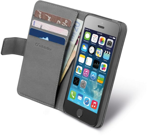 Cellular Line Buchtasche iPhone 5/5s schwarz