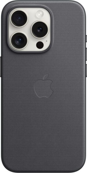 Apple Feingewebe Case mit MagSafe für iPhone 15 Pro schwarz