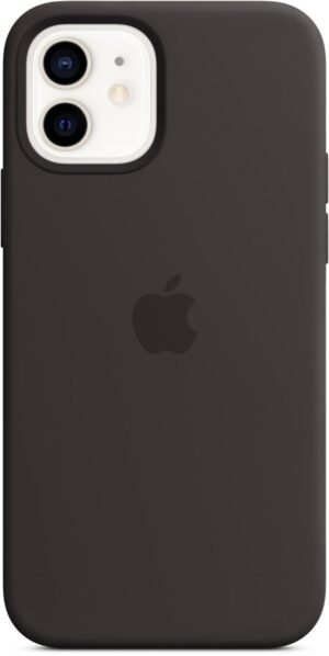 Apple Silikon Case mit MagSafe für iPhone 12/12 Pro schwarz