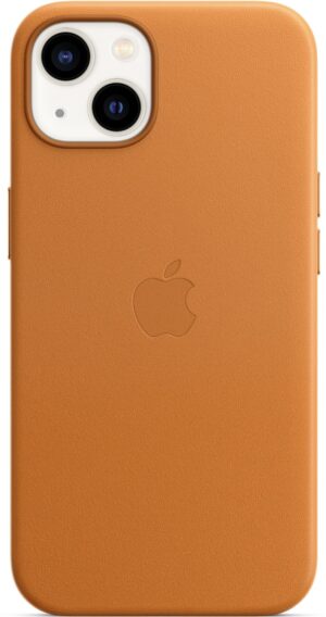 Apple Leder Case mit MagSafe für iPhone 13 goldbraun