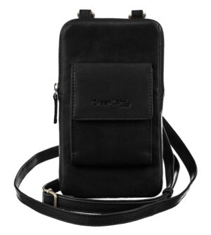 GreenLand Nature Handytasche "Black Nappa" schwarz